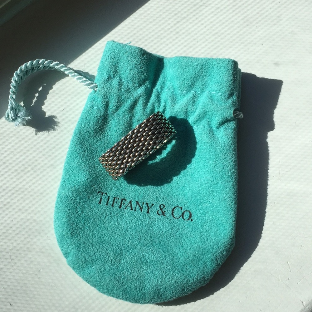 Tiffany mesh sterling silver ring